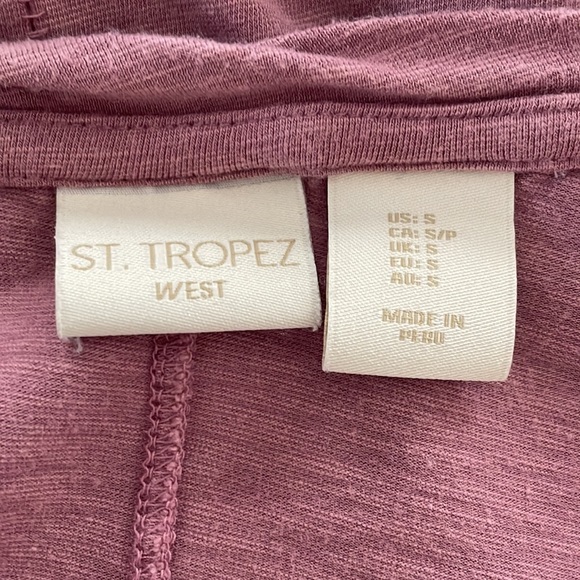 ST TROPEZ MODAL Long sleeve Top Size Small Mauve Excellent Condition - Picture 7 of 8